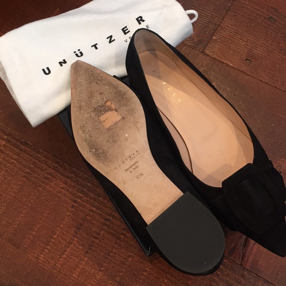 Unutzer Suede Black Flat with buckle - Picture 3 of 7